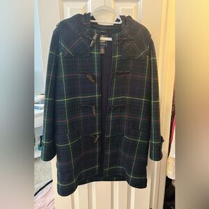 Wool plaid coat. Worn once!